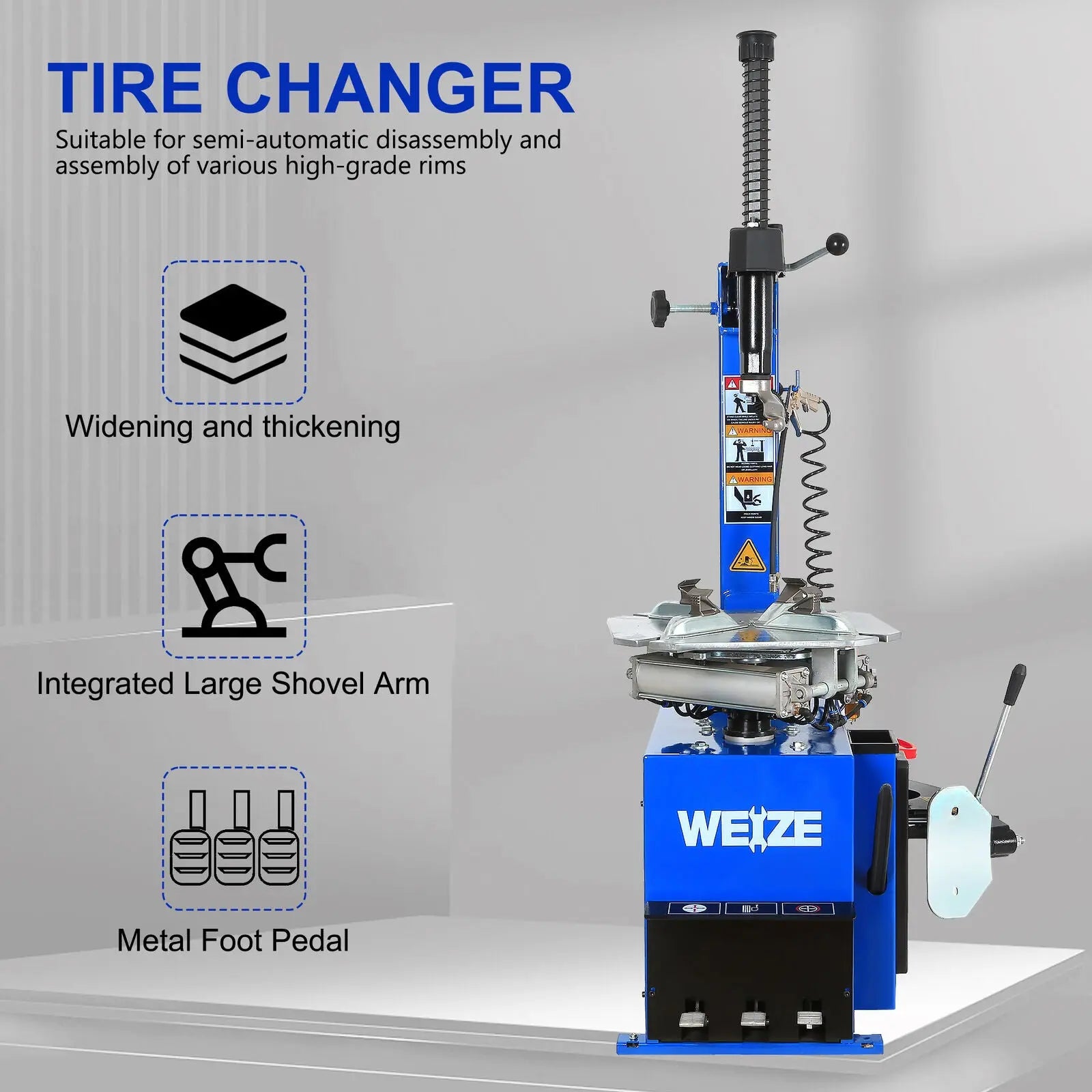 1.5HP Tire Changer Wheel Changers Machine Rim Clamp Includes 4 Clamp Protectors WEIZE