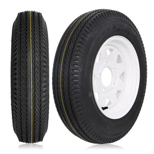 5.30-12 Bias Trailer Tire with 12" Wheel - 5 on 4-1/2" - Load Range C (2-PACK) WEIZE