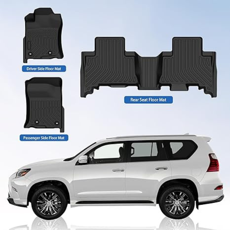 Floor Mats Fit for 2014-2024 Lexus GX460, Fits 2013-2024 Toyota 4Runner TPE All Weather Custom Fit Car Floor Liner, 1st and 2nd Row Full Set Car Mats WEIZE