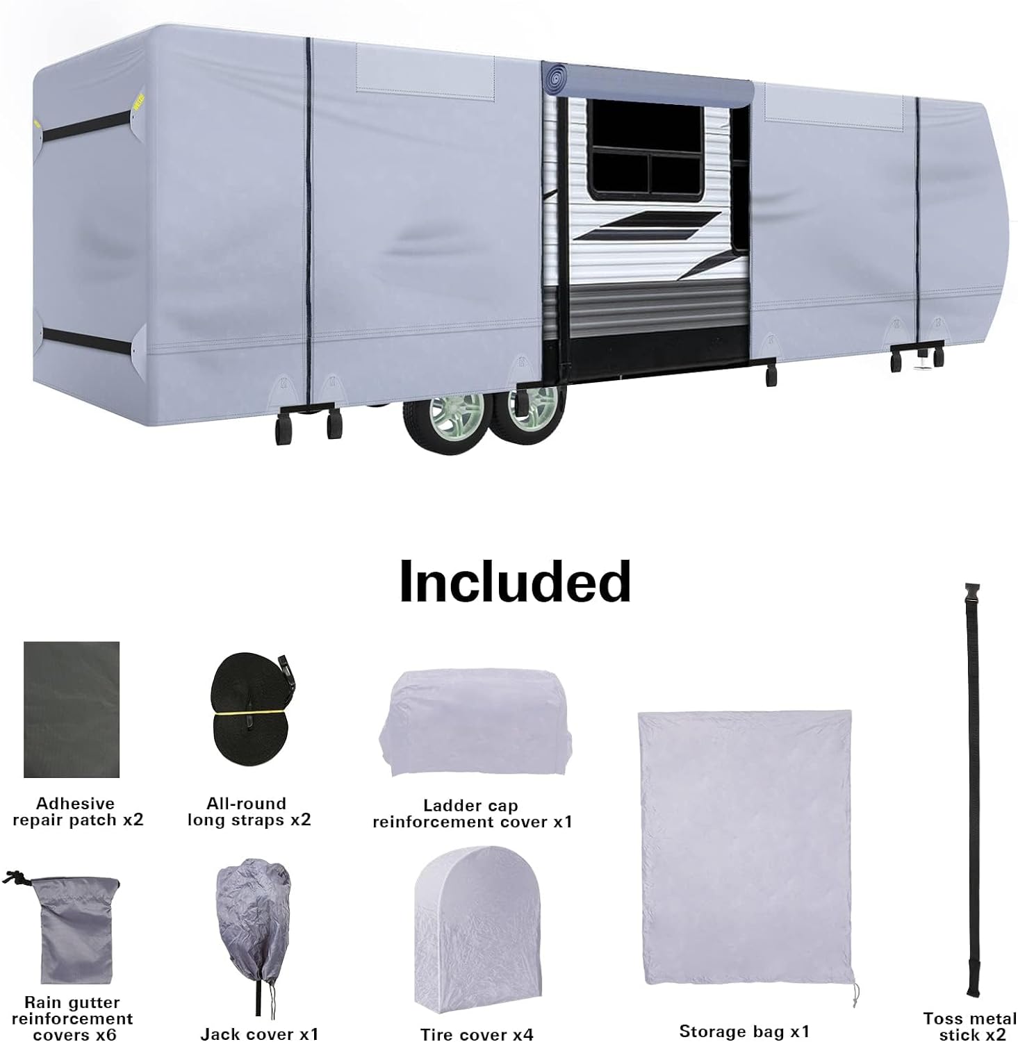 Weize Travel Trailer RV Cover - Suitable for 31'1''-34' Motorhomes