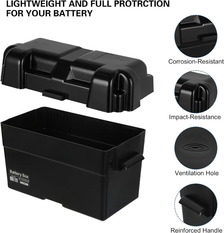 WEIZE 12V 100Ah 1280Wh Lithium Battery, Group 31 Deep Cycle LiFePO4 Battery (2-PACK) WEIZE