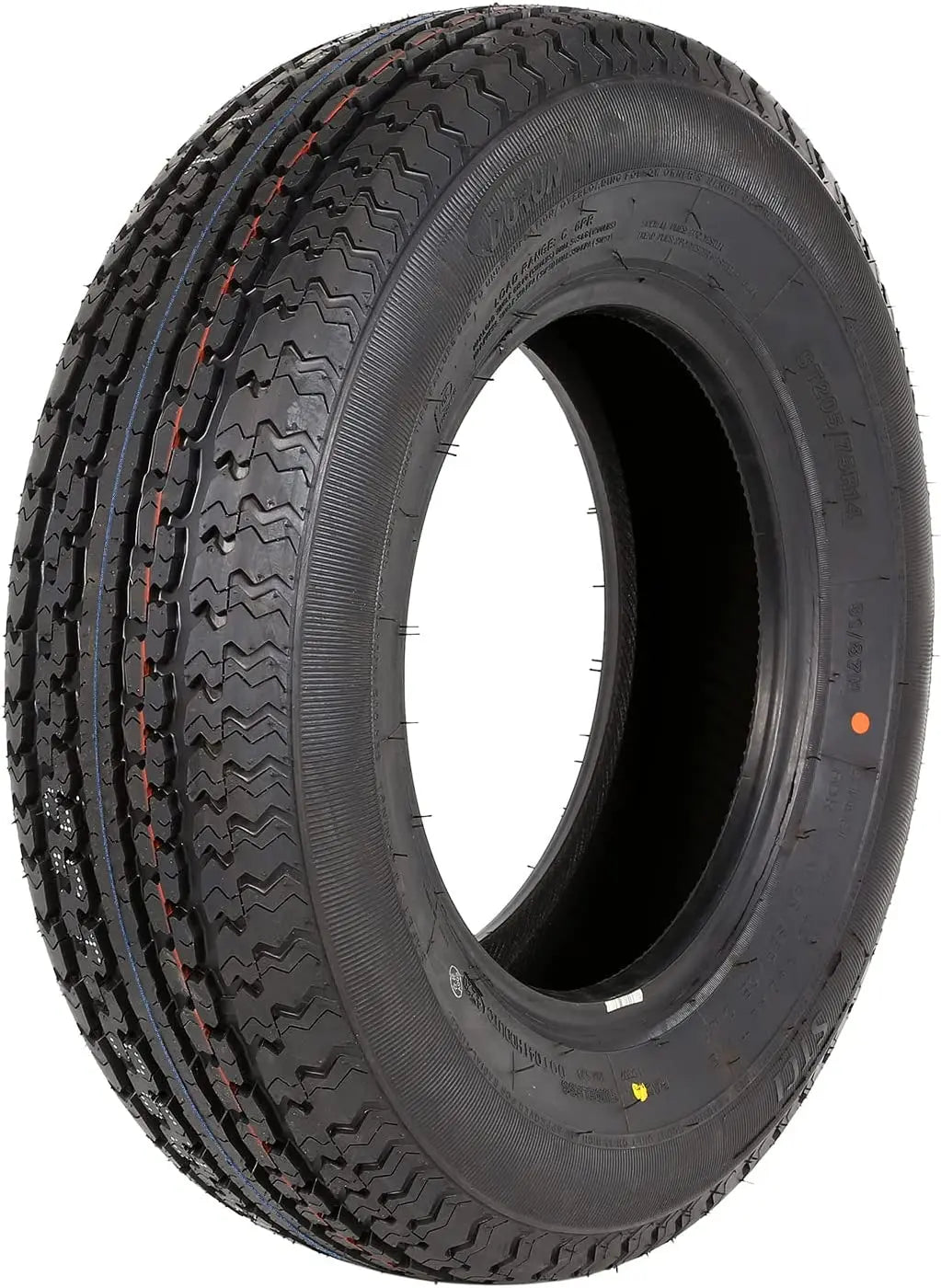 ST205/75R14 Radial Trailer Tire, 8 Ply Load Range D, ST205-75R14 Set of 2 WEIZE