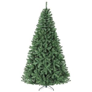 6'/7' Artificial Christmas Tree with PVC Branch Tips, Easy Assembly with Metal Stand and Hinged Branches, Green HYKOLITY