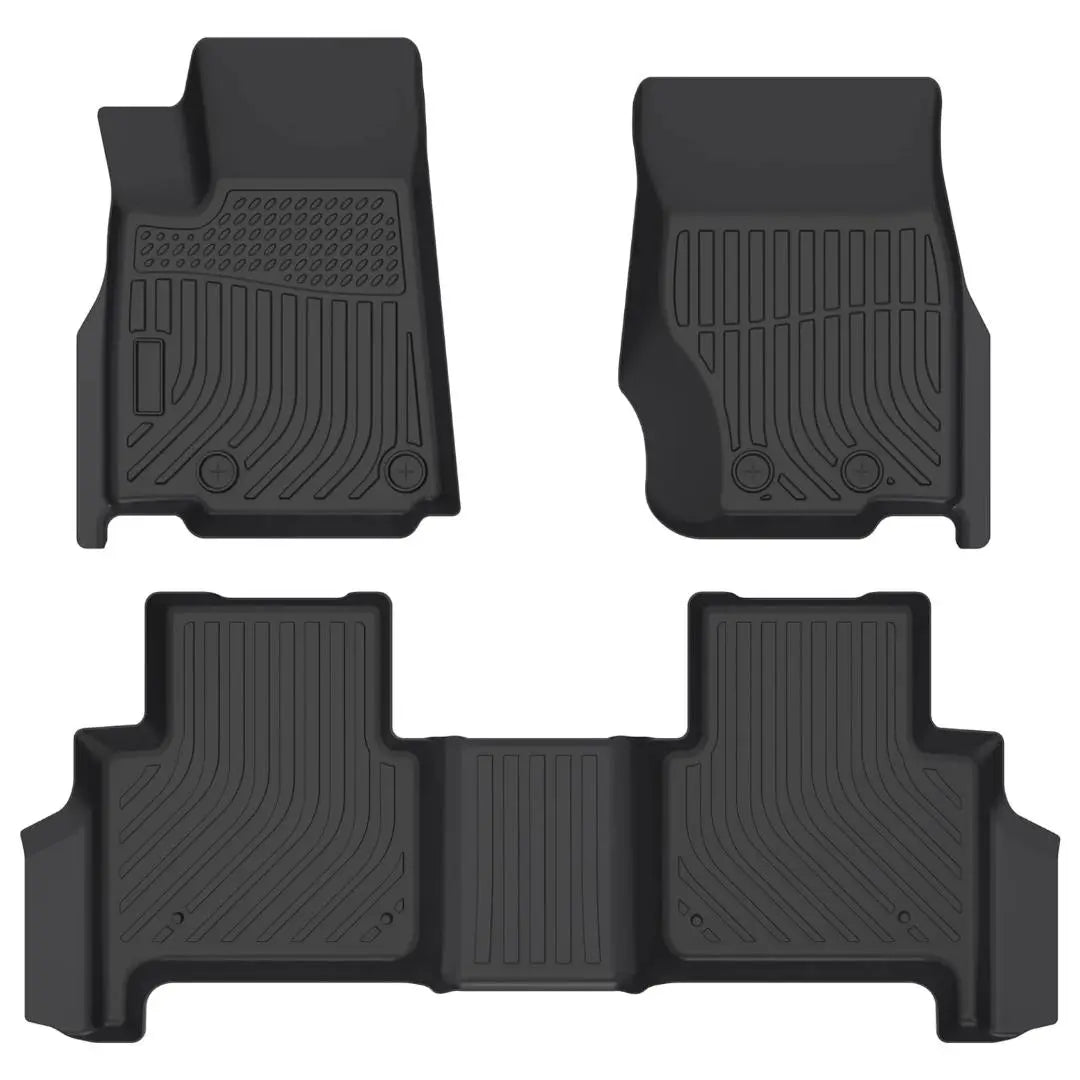 Floor Mats Fit for Jeep Grand Cherokee 2022 2023 2024 All-Weather TPE Floor Liner Set of 4 Mats, Black WEIZE