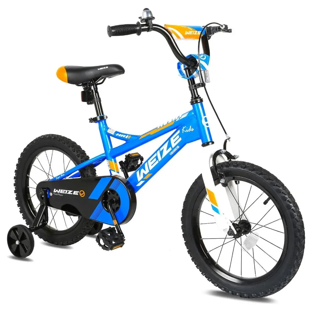 Kids Bike, 16 Inch Children Bicycle for Boys Girls Ages 4-6 Years Old, Rider Height 38-48 Inch, Coaster Brake (Blue) WEIZE