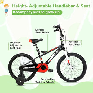 Kids Bike, 16 Inch Children Bicycle for Boys Girls Ages 4-6 Years Old, Rider Height 38-48 Inch, Coaster Brake (Red) WEIZE