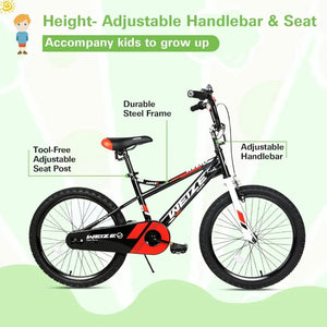 Kids Bike, 18 Inch Children Bicycle for Boys Girls Ages 5-10 Years Old, Rider Height 42-52 Inch, Coaster Brake (Red) WEIZE