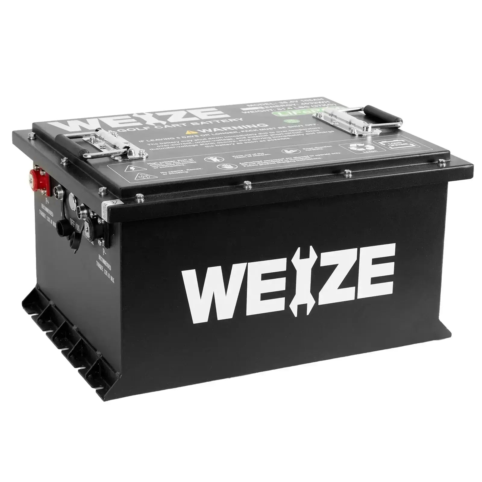 SALE - 36V(38.4V) 105AH LiFePO4 Golf Cart Battery, 4032Wh Bluetooth Lithium Battery - Complete Kit WEIZE