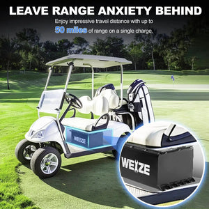 SALE - 36V(38.4V) 105AH LiFePO4 Golf Cart Battery, 4032Wh Bluetooth Lithium Battery - Complete Kit WEIZE