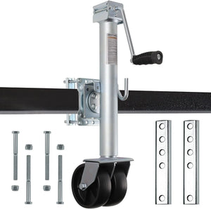 Trailer Jack, Heavy Duty Swivel Boat RV Trailer Jack with Dual Wheels, 14" Lift, 2000 lbs WEIZE