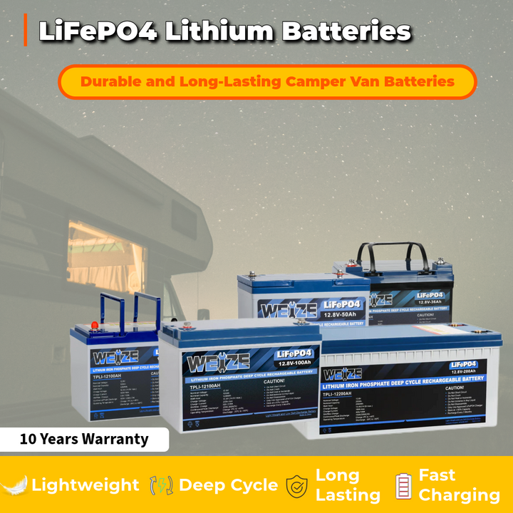 WEIZE LiFePO4 Lithium Camper Vans Batteries - WEIZE