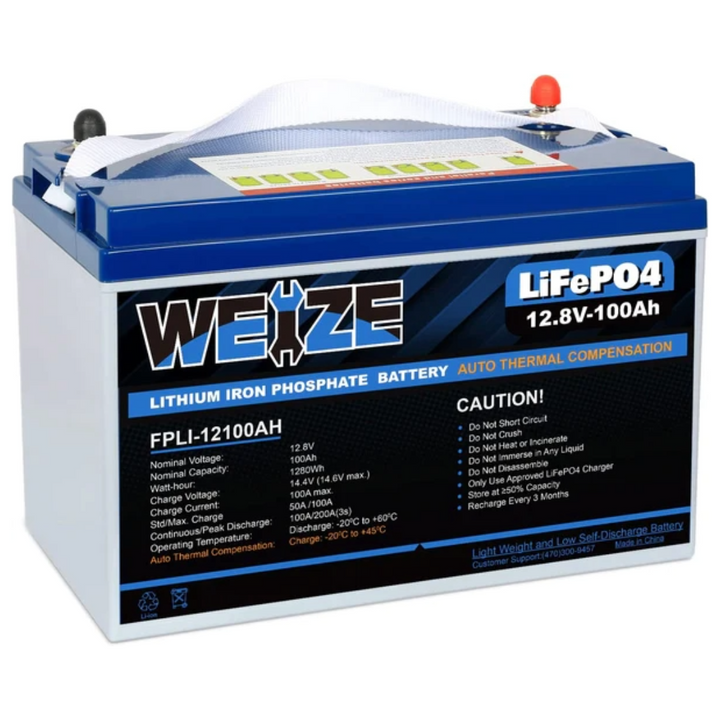 12V 100Ah LiFePO4 Lithium Battery with Self-Heating Function