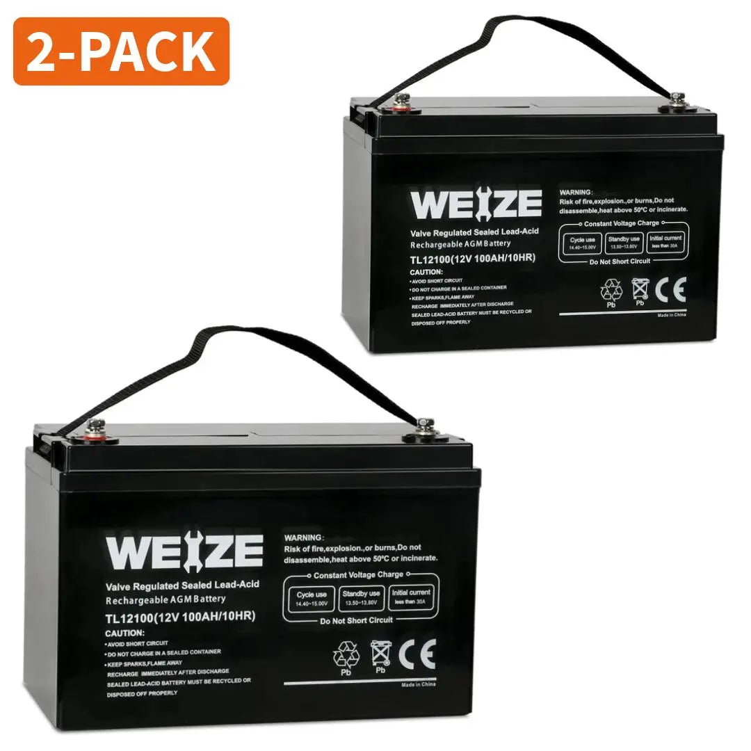 Agm Battery Weize 12v 100ah Deep Cycle Group Size 31 Sla Battery 6499