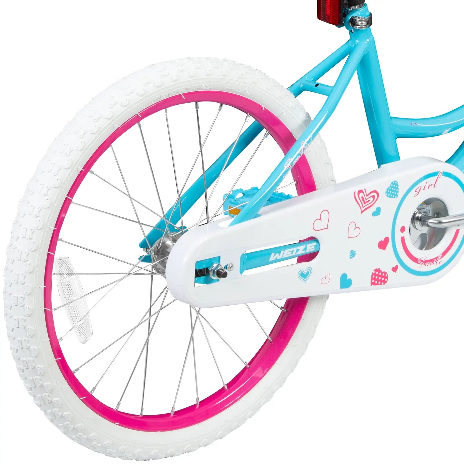 WEIZE Girls Bike for 3-12 Years Old Kids, 20 Inch Kids Bike with Training Wheels, Streamers, Basket and Doll Seat, Children Bicycles with Coaster Brake WEIZE