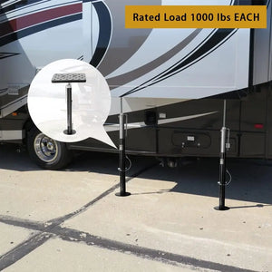 WEIZE RV Patio Supports, Support to Toy Hauler Patios, and Flat Bottom Slide-Outs, 1000lb Capacity Each, Adjustment 22-inches to 48-inches WEIZE