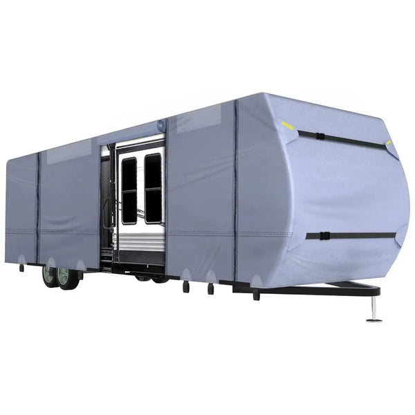 WEIZE Travel Trailer RV Cover - 5 Layers 300D Oxford Camper Cover，Suitable for 29'1''-31' Motorhomes, with Tire Cover，Waterproof and Anti-UV WEIZE