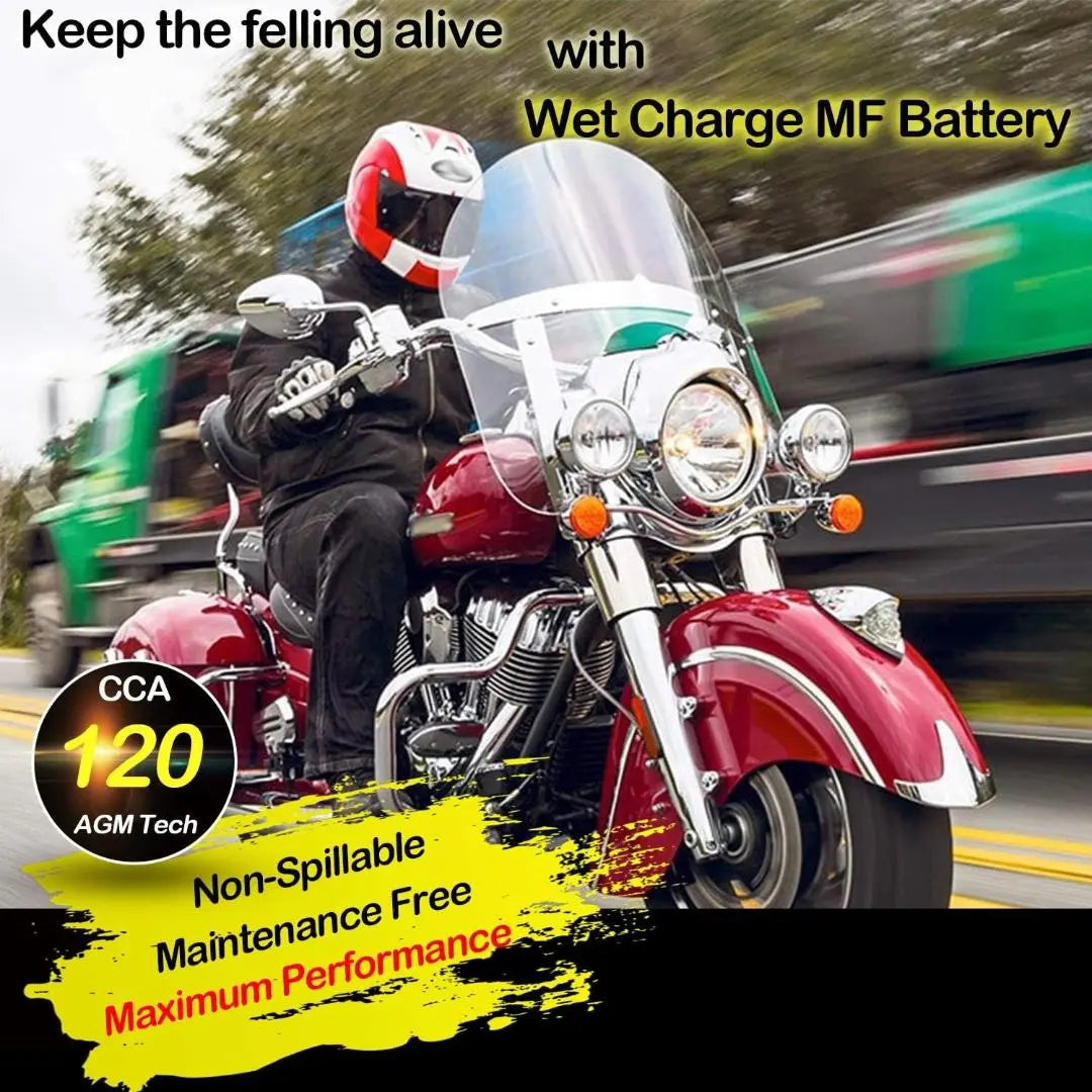 WEIZE YT7B-BS 12V 6.5Ah High Performance - Maintenance Free - Sealed AGM Motorcycle Battery YT7B BS For Yamaha ATV WEIZE